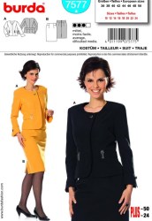 7577 BURDA TWO PIECE SUIT PATTERN UNCUT 10-24 UNCUT